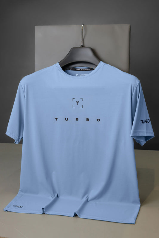 Turbo Scan Energy Breathable Mesh Dry-Fit Tee In Sky Blue