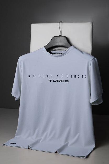 Turbo Motivational Quote ClimaCool Dry-Fit Tee In Sky Blue