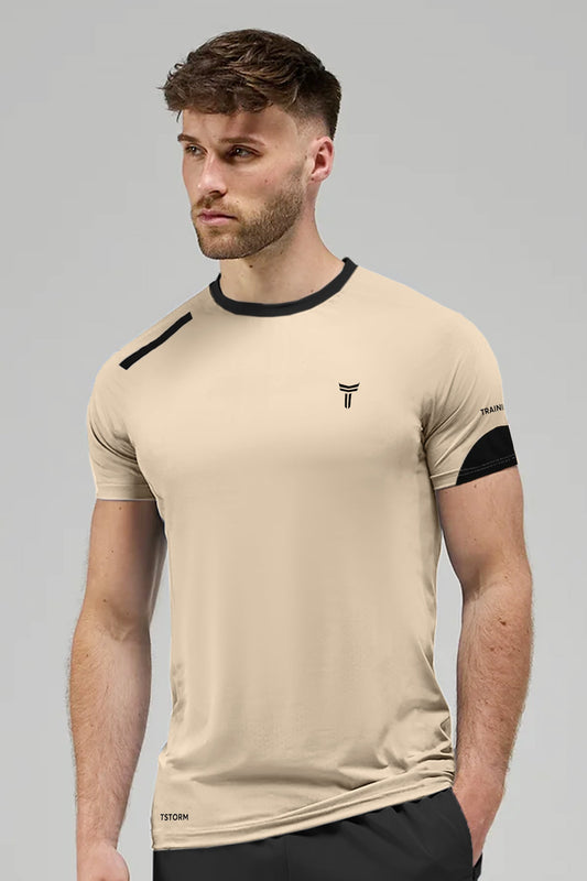 Turbo T-Storm Performance Climalite Dry-Fit Tee In Beige