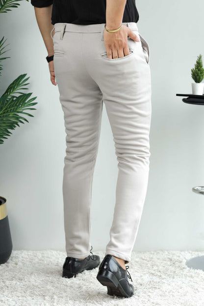 Elegant Self Texture Knitted Cotton Ankle fit Pant