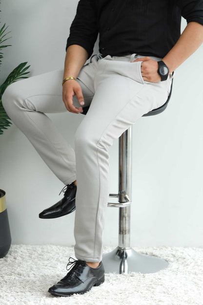 Elegant Self Texture Knitted Cotton Ankle fit Pant