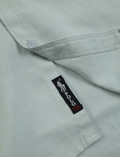 Polo Rph Lren Custom SlimFit Casual Shirt In Stone Grey