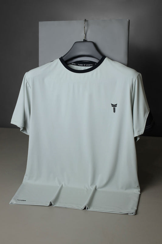 Turbo T-Storm Performance Climalite Dry-Fit Tee In Stone Grey