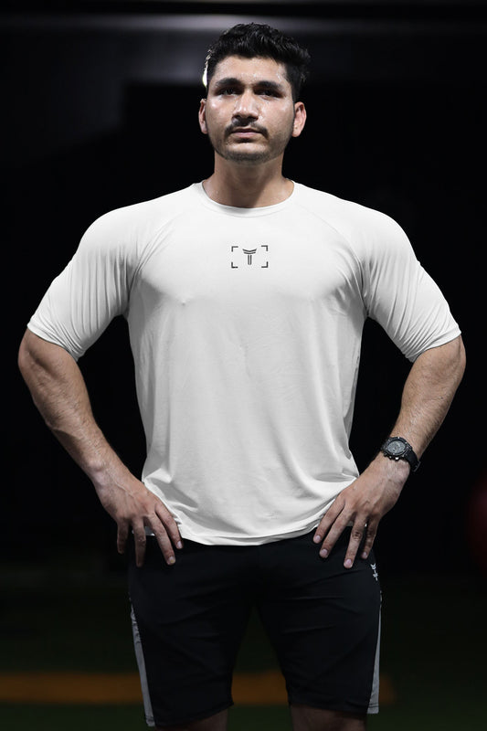 Turbo 'Reticle' Precision Training Mesh Dry-Fit Tee In White