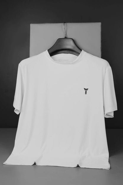 Turbo 'The Gymrat Manifesto' Graphic Performance Dry-Fit Tee In White