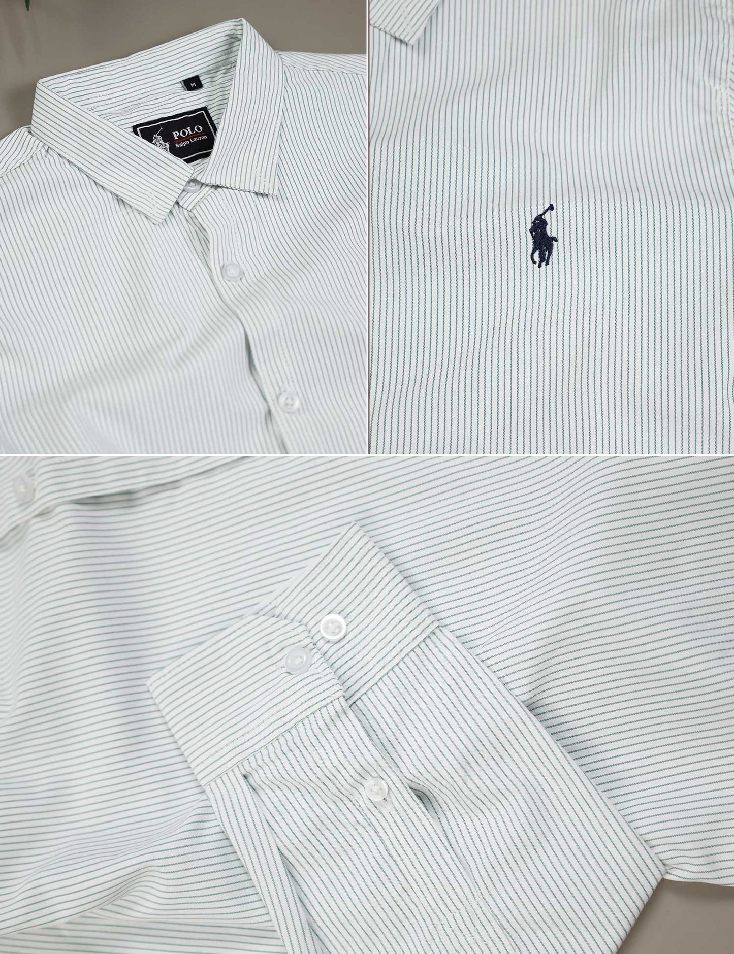 Polo Rph Lren Stripe Poplin Cotton Casual Shirt