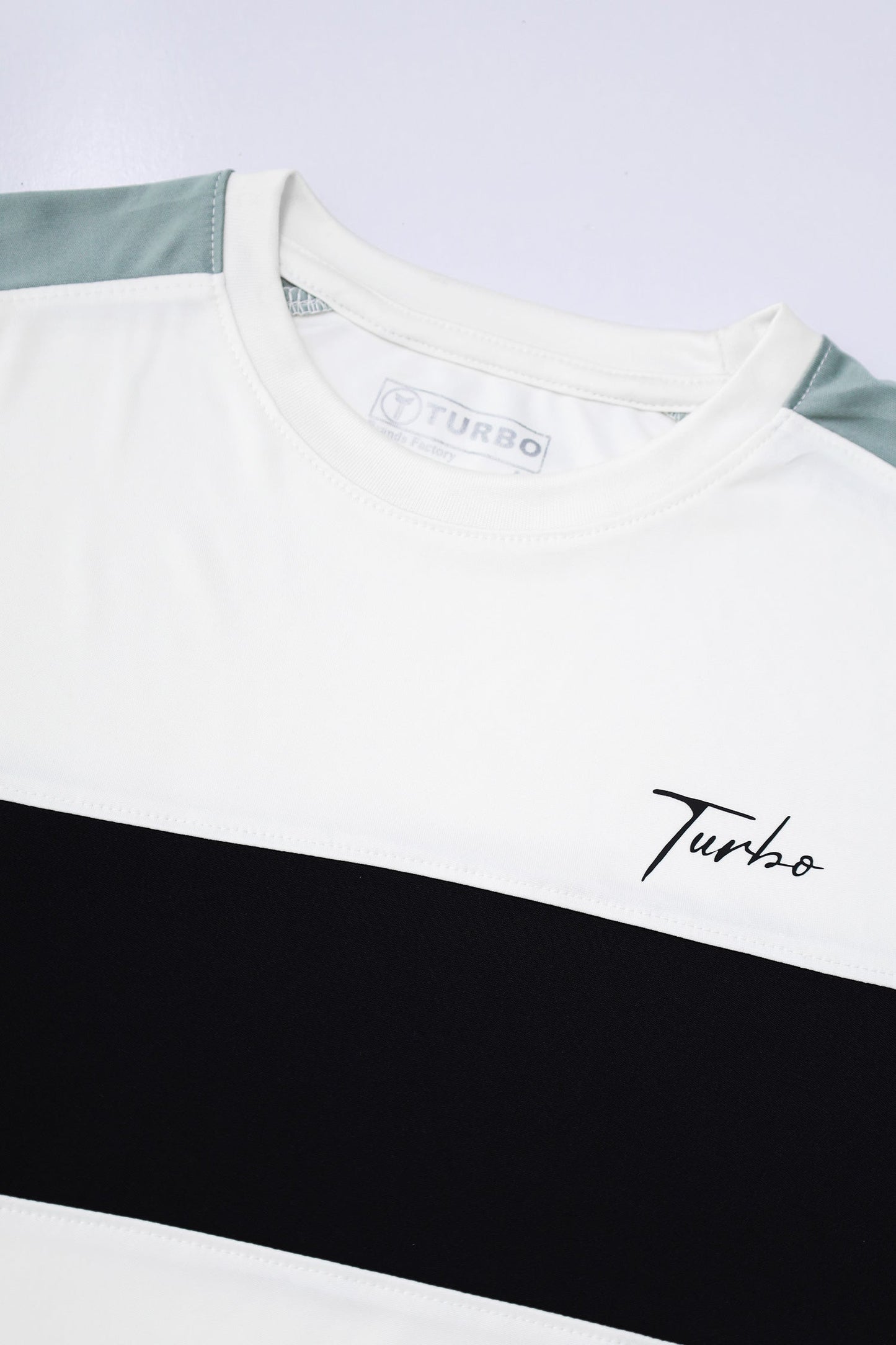Turbo Color-Block Pannel Quick-Dry Tracksuit In Off White