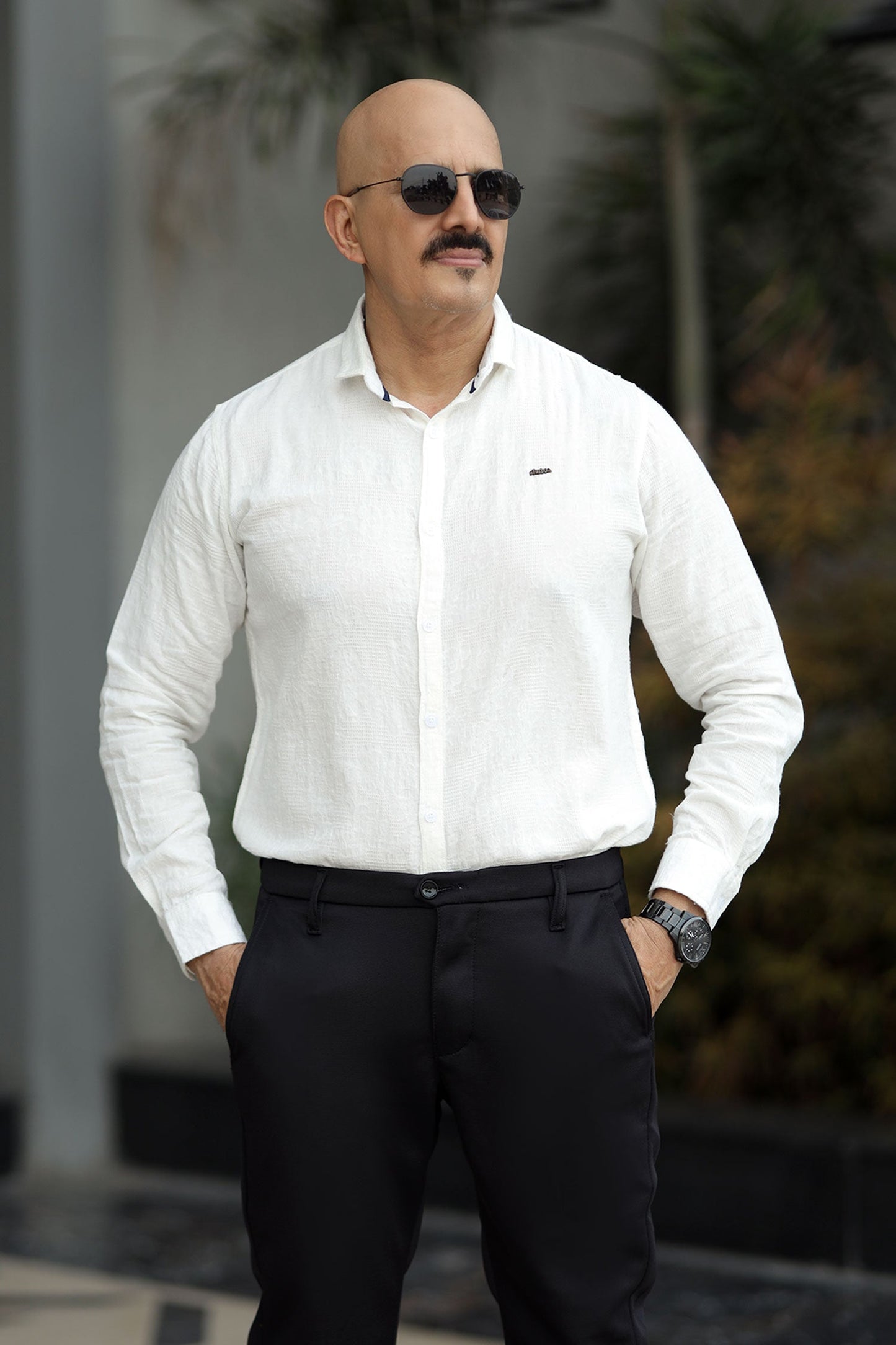 Turbo Vintage Patterend Long Sleeve Cotton Casual Shirt