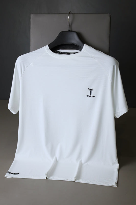 Turbo Elite Performance Series Dry-Fit Tee In White