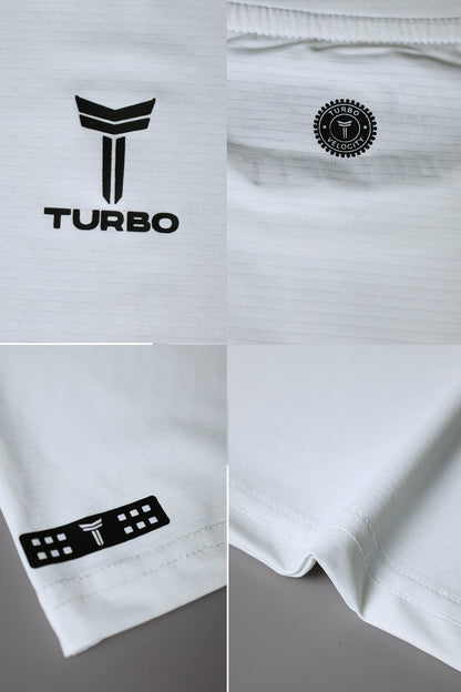 Turbo Elite Performance Series Dry-Fit Tee In White