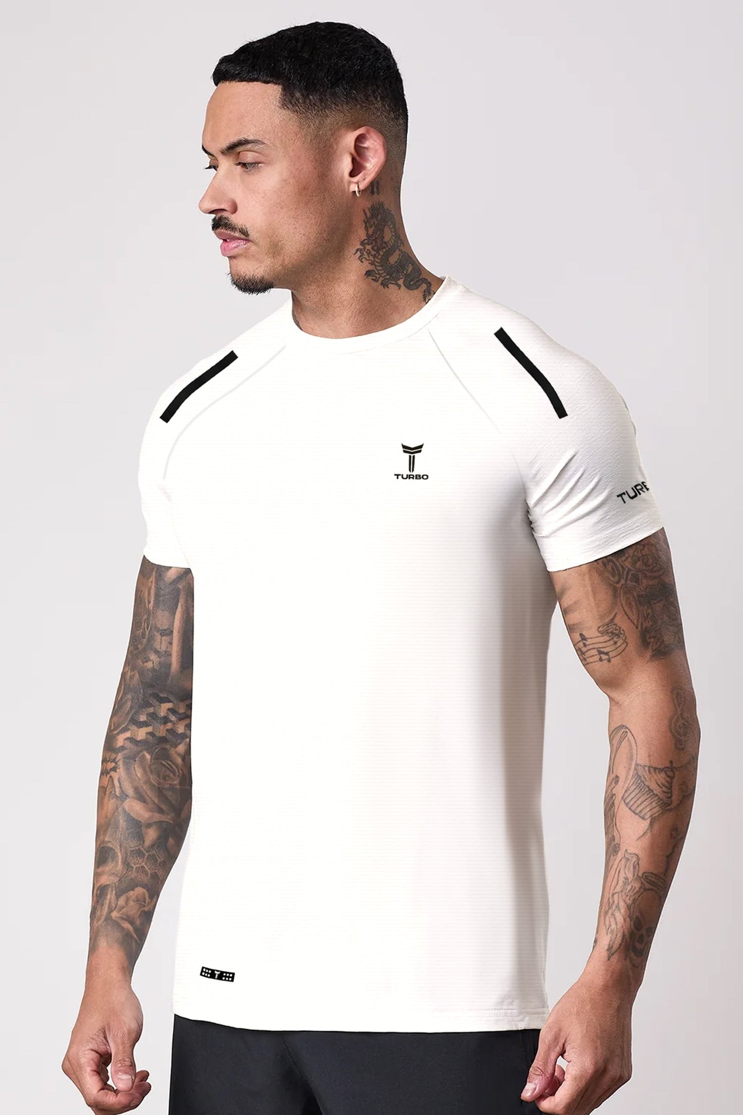 Turbo Elite Performance Series Dry-Fit Tee In White