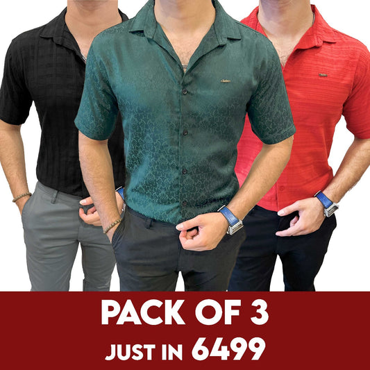 PACK OF 3 | Turbo Premium Casual Shirts