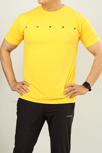 Turbo Multi-Sport Versatile Performance Dry-Fit Tee In Yellow