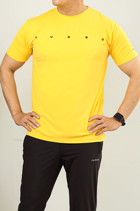 Turbo Multi-Sport Versatile Performance Dry-Fit Tee In Yellow