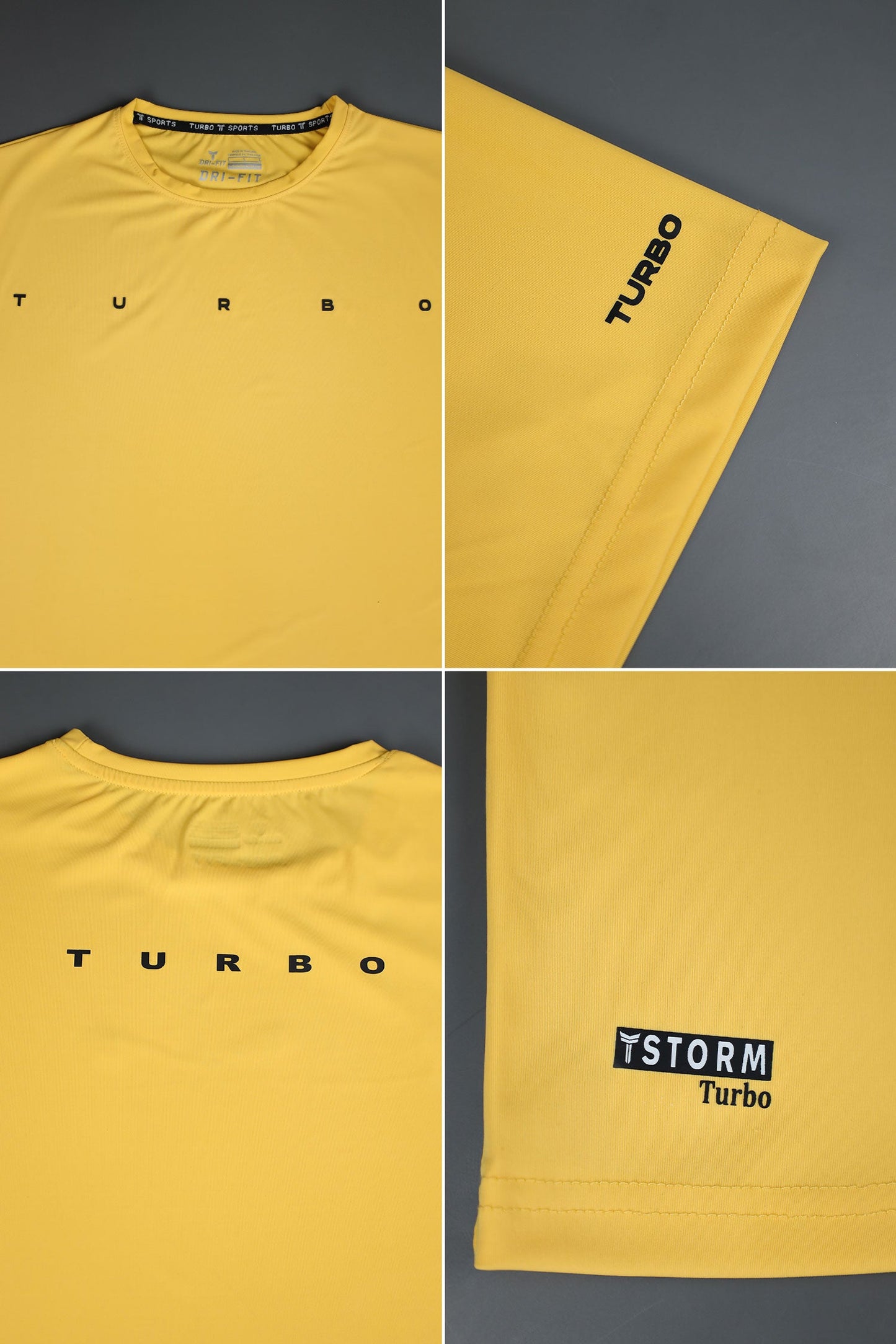 Turbo Multi-Sport Versatile Performance Dry-Fit Tee In Yellow
