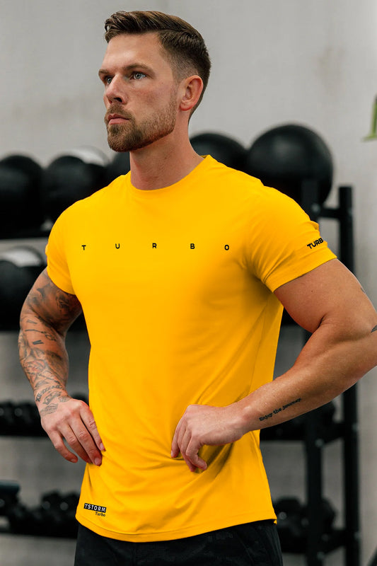 Turbo Multi-Sport Versatile Performance Dry-Fit Tee In Yellow