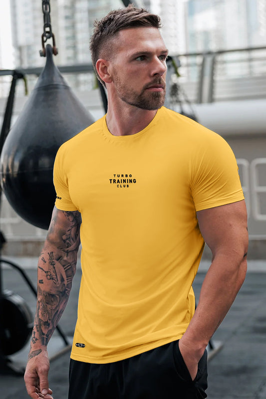 Turbo Training Club Climacool Mesh Dry-Fit Tee In Light Yellow