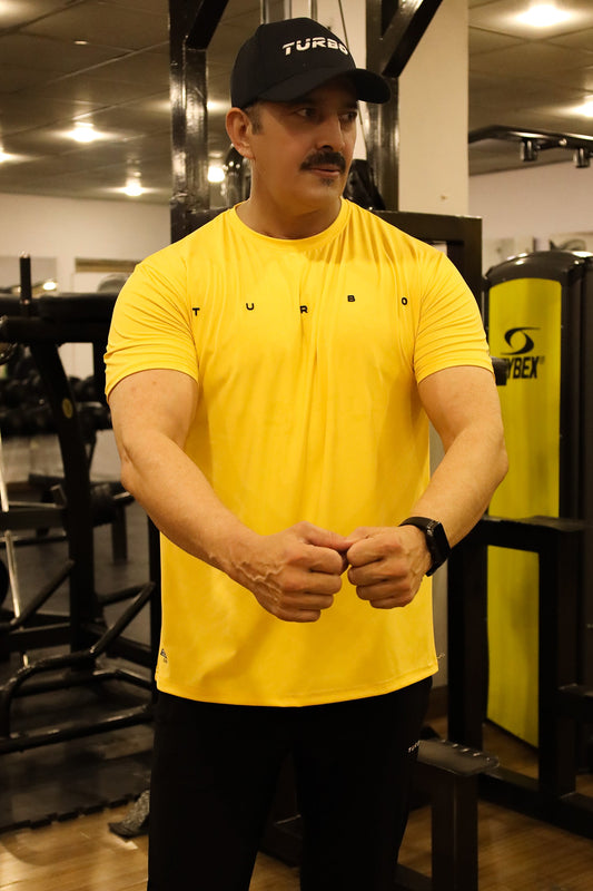 Turbo Multi-Sport Versatile Performance Dry-Fit Tee In Yellow