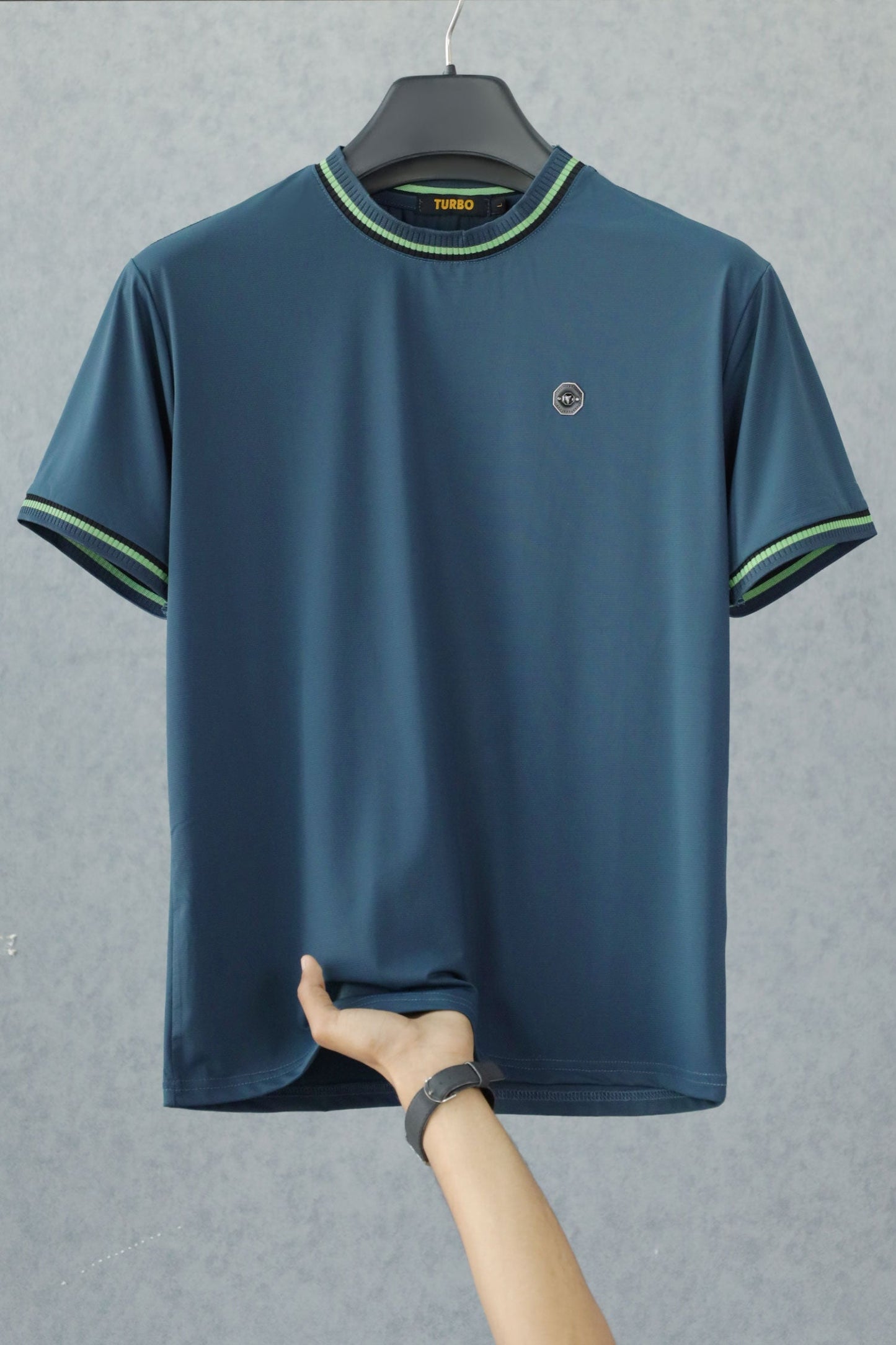 Turbo Contrast Tipping Crew Neck Tee