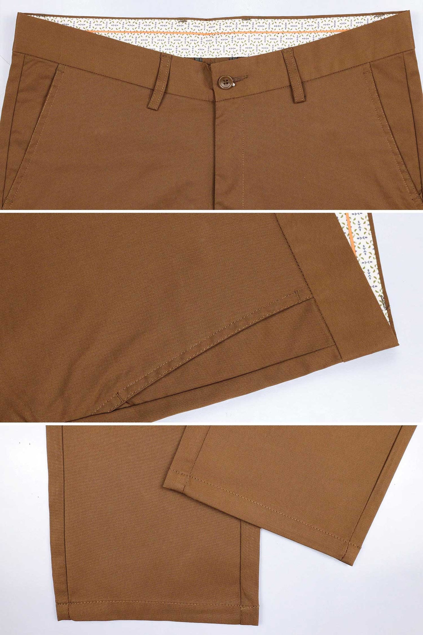 Turbo Axis Intelli-Drape Refined Fit Twil Cotton Pent In Coffee Brown