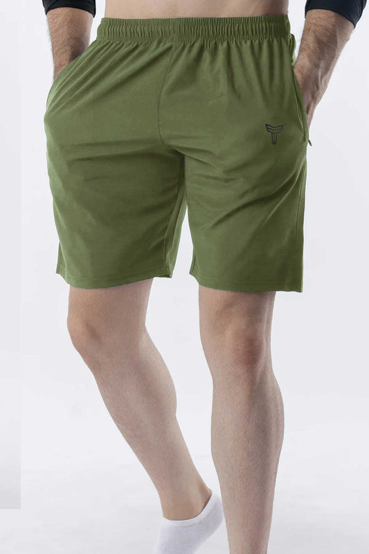 Turbo Titan-Tough Big Size Dry-Fit Men's Shorts In Camo Green