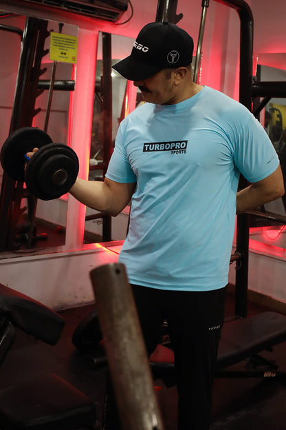 Turbo Pro Sports Climalite Mesh Dry-Fit Tee In Cyan