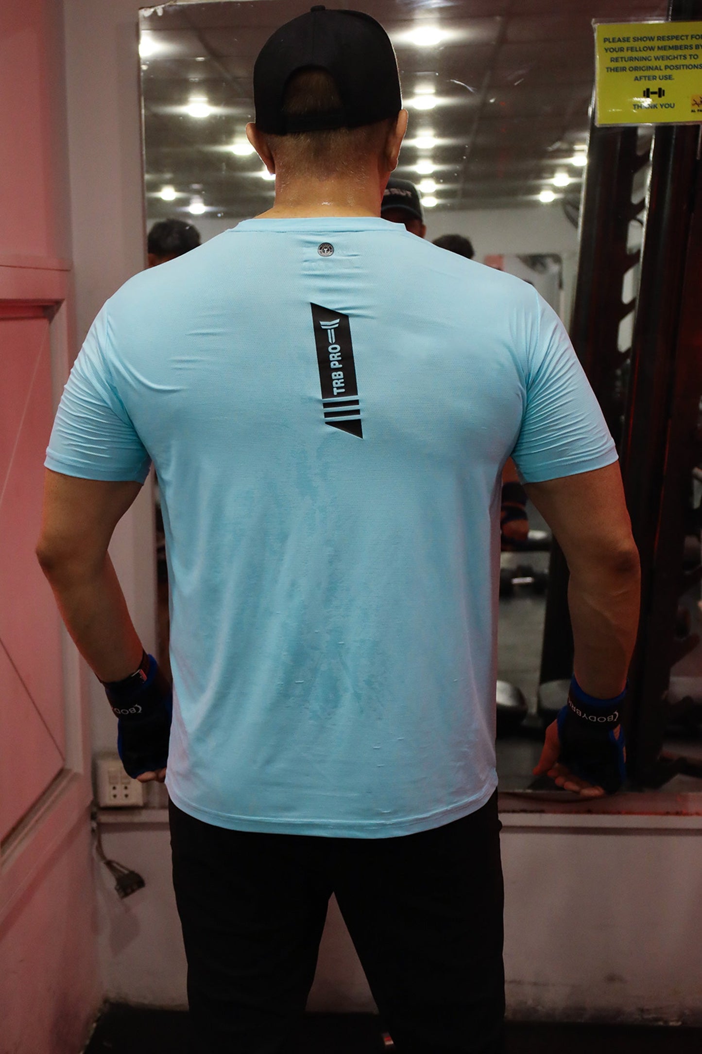 Turbo Pro Sports Climalite Mesh Dry-Fit Tee In Cyan