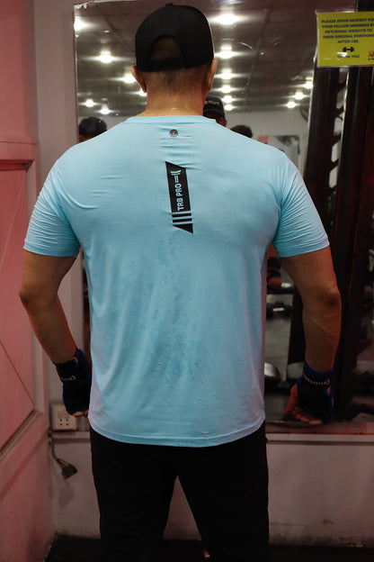 Turbo Pro Sports Climalite Mesh Dry-Fit Tee In Cyan