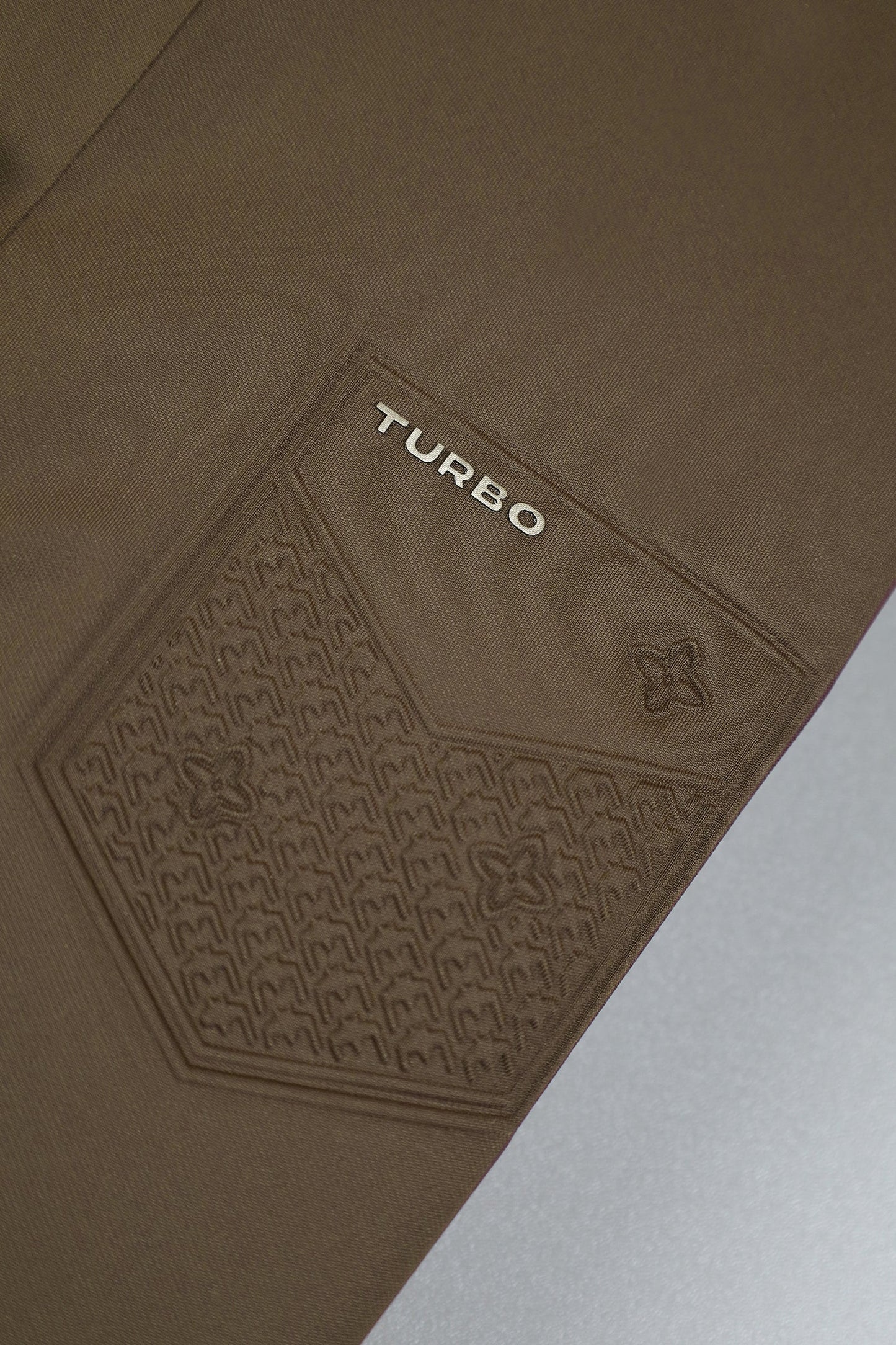 Turbo Embossed Pocket Motif Men's Polo Shirt In Dark Brown