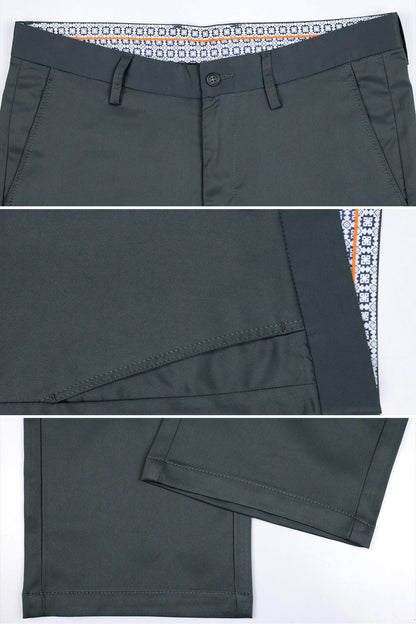 Turbo Apex Precision Weave Executive Fit Cotton Pent In Dark Grey