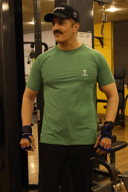 Turbo Elite Performance Series Dry-Fit Tee In Green