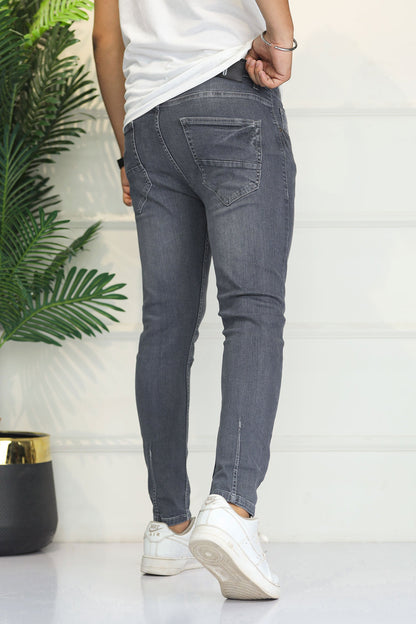 Turbo 'Urban Rebel' Slim Taper Ankle Fit Jeans In Grey