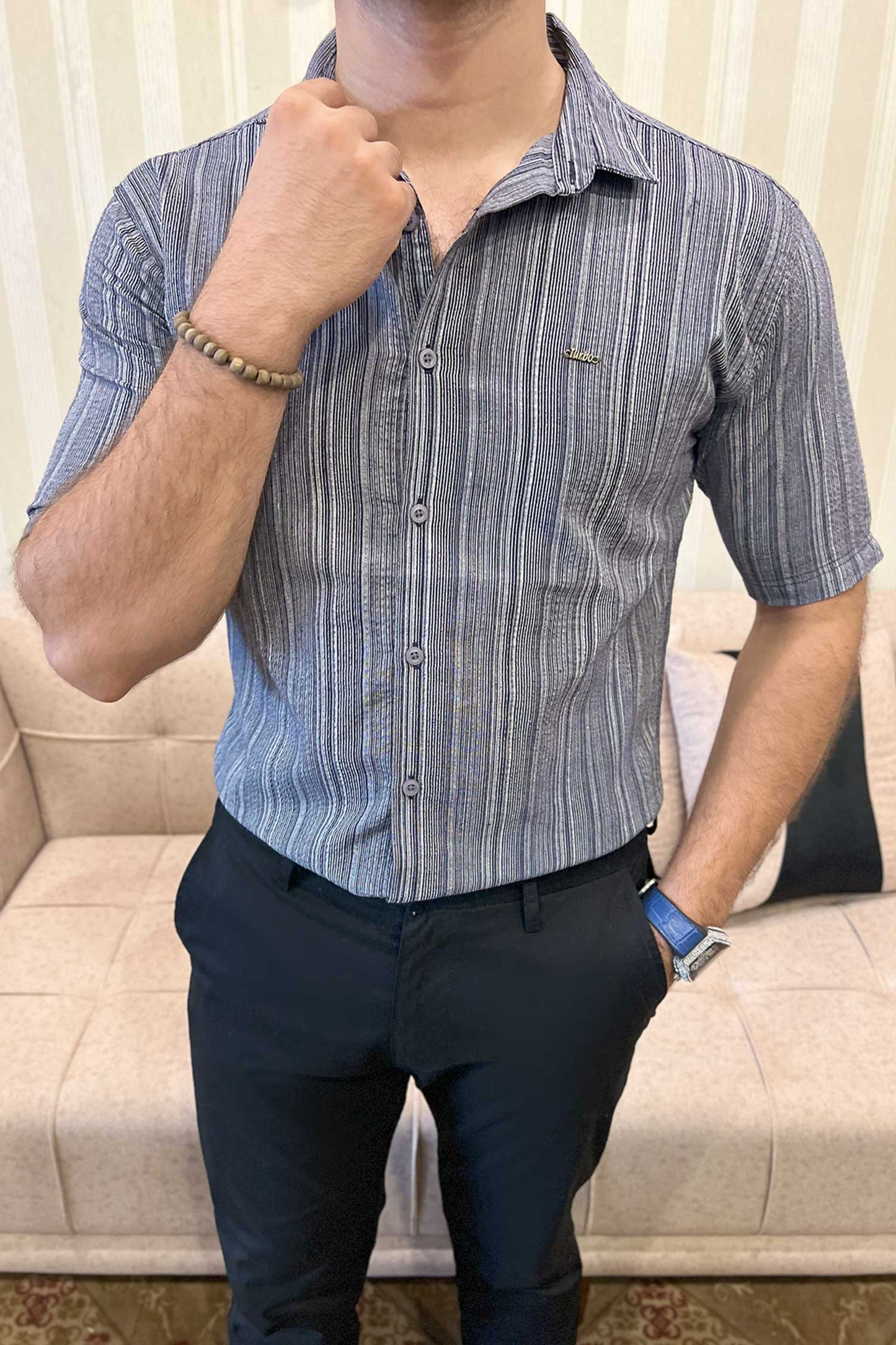 Turbo Down Box Collared Casual Shirt
