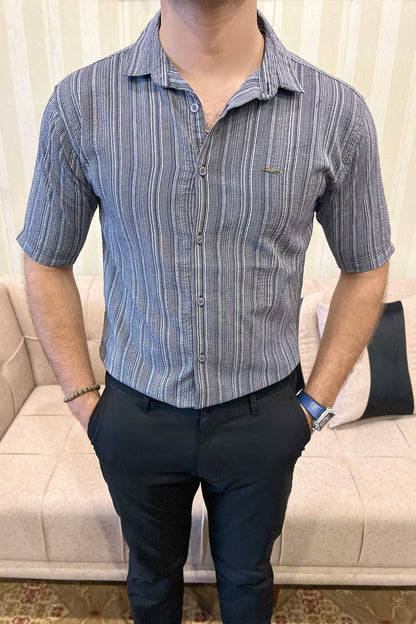 Turbo Down Box Collared Casual Shirt