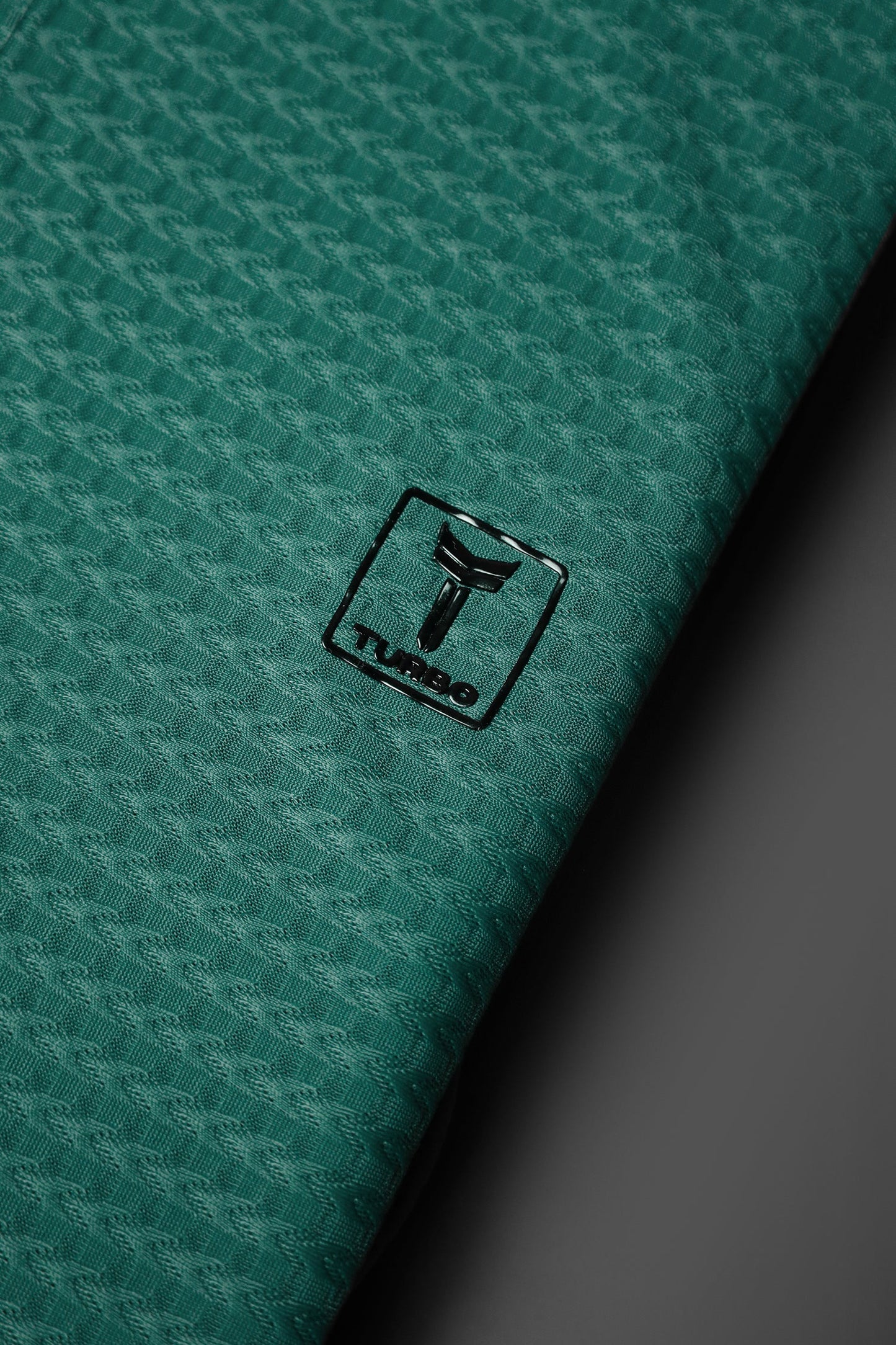 Turbo Elite Weave Textured Zipper Men's Polo Shirt In Light Green