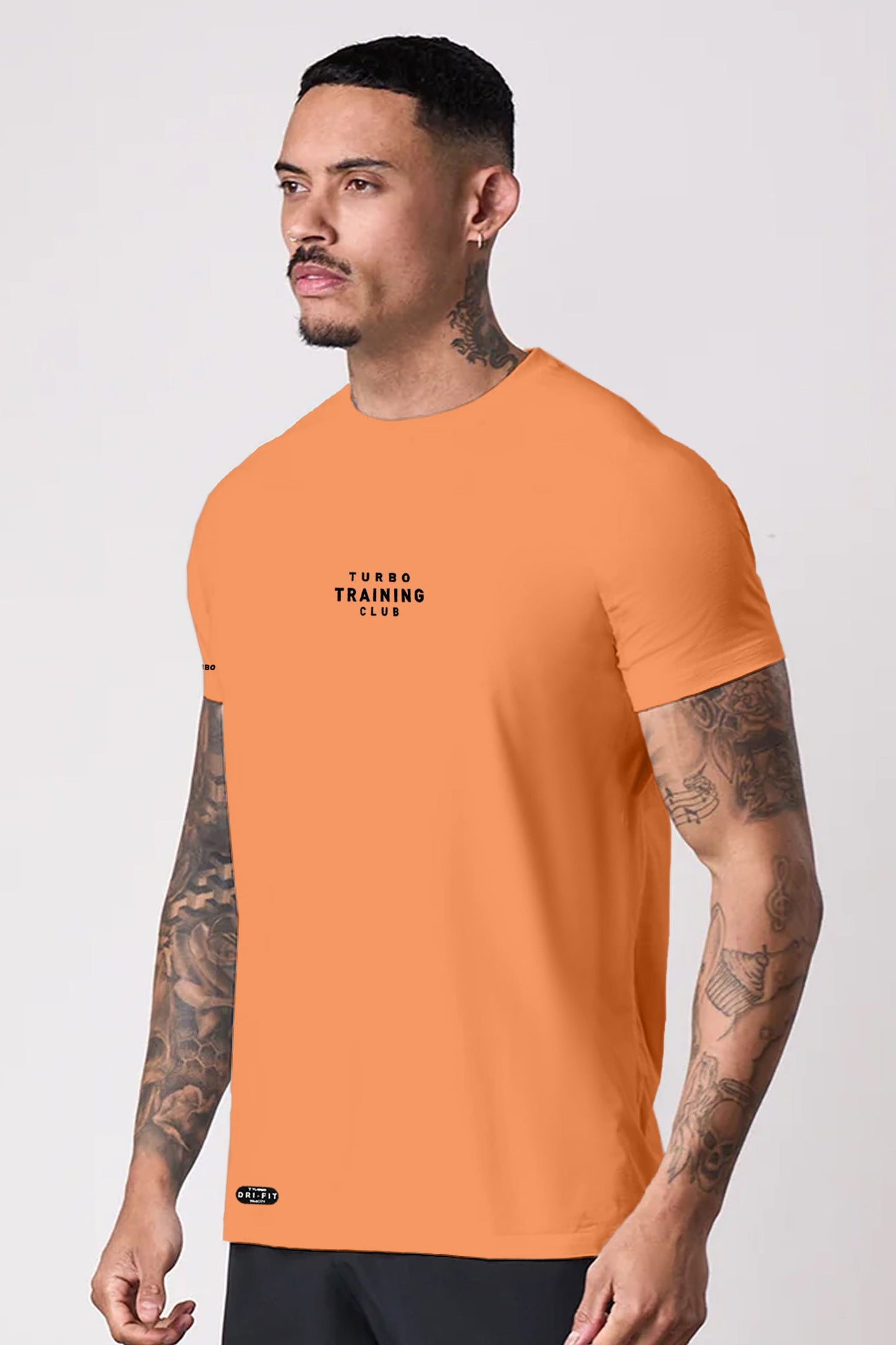 Turbo Training Club Climacool Mesh Dry-Fit Tee In Orange
