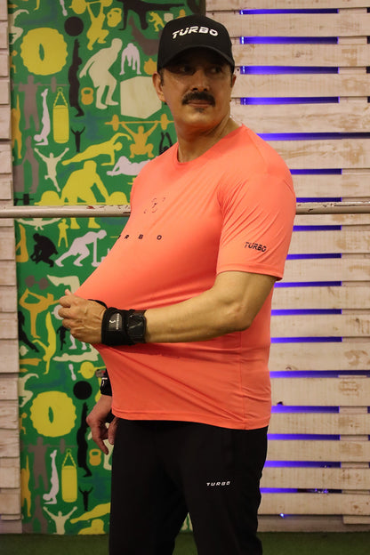 Turbo Scan Energy Breathable Mesh Dry-Fit Tee In Orange
