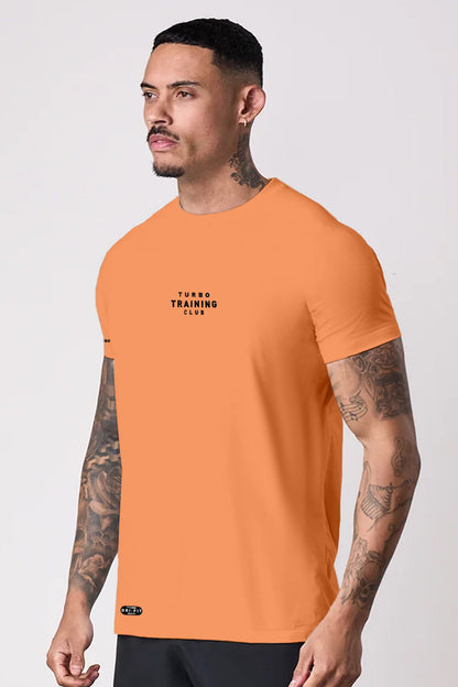 Turbo Training Club Climacool Mesh Dry-Fit Tee In Orange