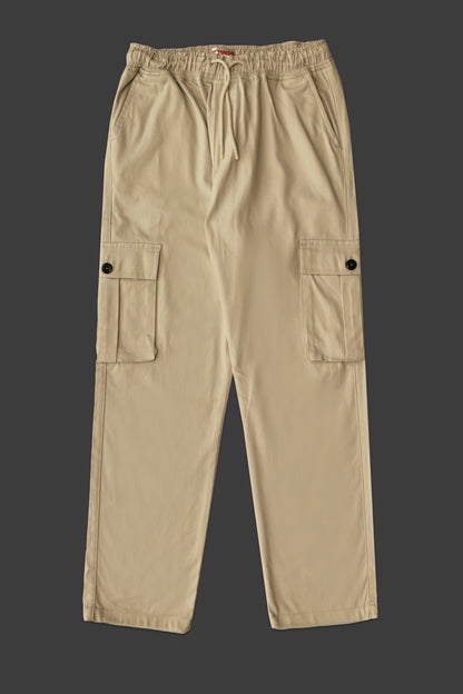 Turbo's 6 Pockets Loose Bottom Cargo Trouser In Light Skin