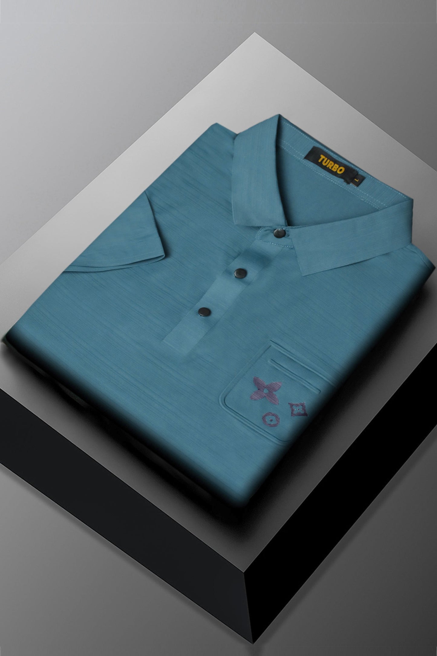 Turbo Midnight Self Lining Men's Polo Shirt In Zink